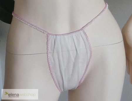 Eldobható fehér női tanga