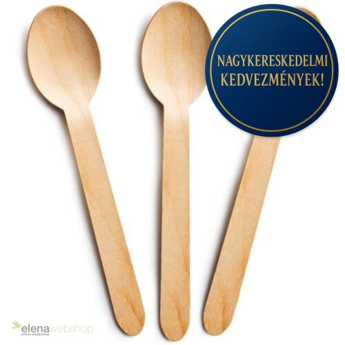 Elena Wooden tea/coffee spoon 95 mm 100 pcs (2+1 gift)