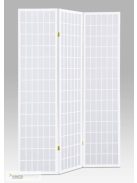 Fehér fakeretes paraván 132x180 cm - E805