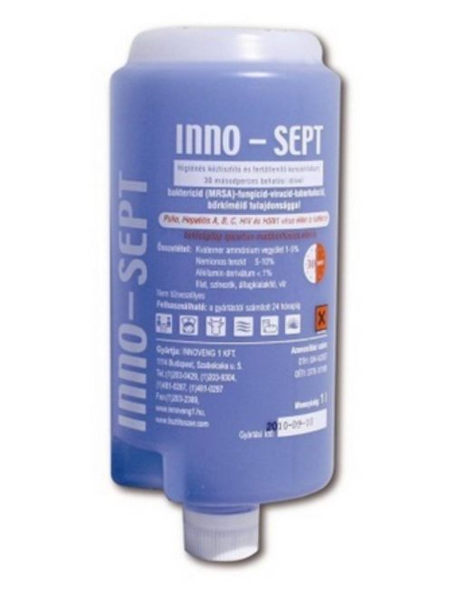INNO-SEPT Higiénés kéztisztító és Fertőtlenítő Szappan pumpás 1 liter