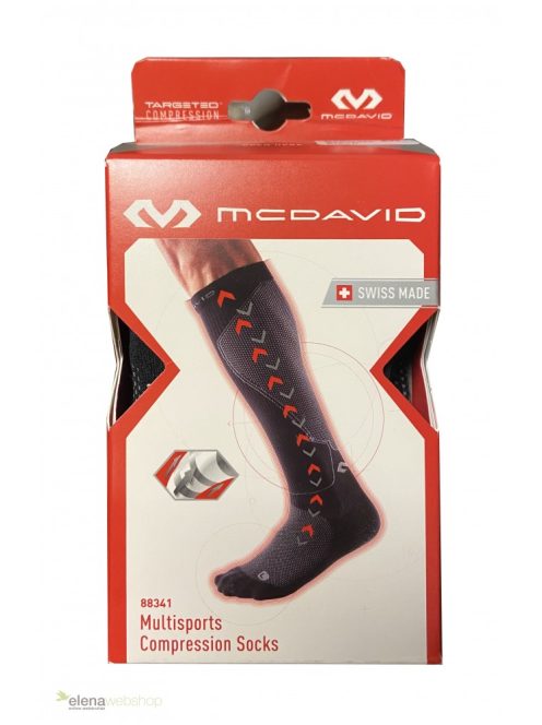 McDavid Multisports Compressions Socks kompressziós zokni - M - Fekete