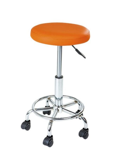 Stabil fémszerkezetű görgős szék - Narancssárga