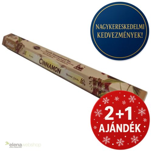 Tulasi Fahéj füstölő (20 szál füstölő) (2+1 ajándék)