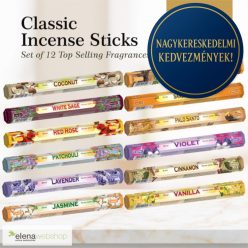   Tulasi Klasszikus Füstölő Ajándékcsomag 12 illat (20 szál / illat, 240 szál füstölő)