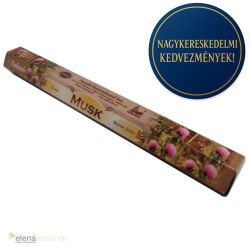 Tulasi Pézsma füstölő (96 csomag - 1920 szál füstölő)