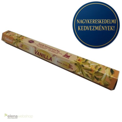Tulasi Vanília füstölő (504 csomag - 10080 szál füstölő)