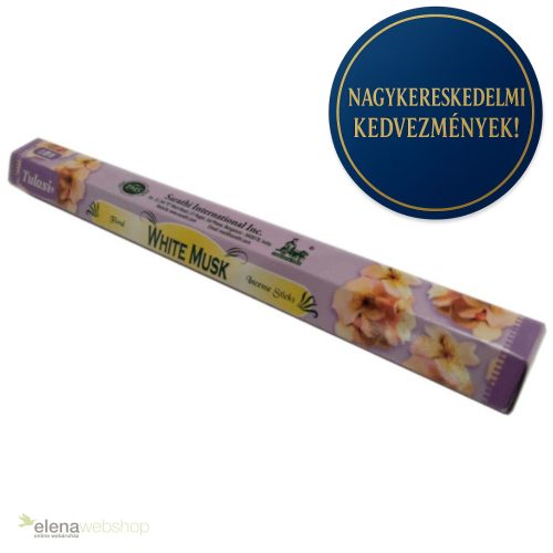 Tulasi Fehér Pézsma füstölő (96 csomag - 1920 szál füstölő)