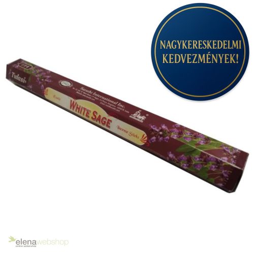 Tulasi Fehér Zsálya füstölő (96 csomag - 1920 szál füstölő)