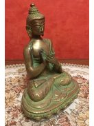 Tanító Buddha réz szobor, világos réz - 19 cm